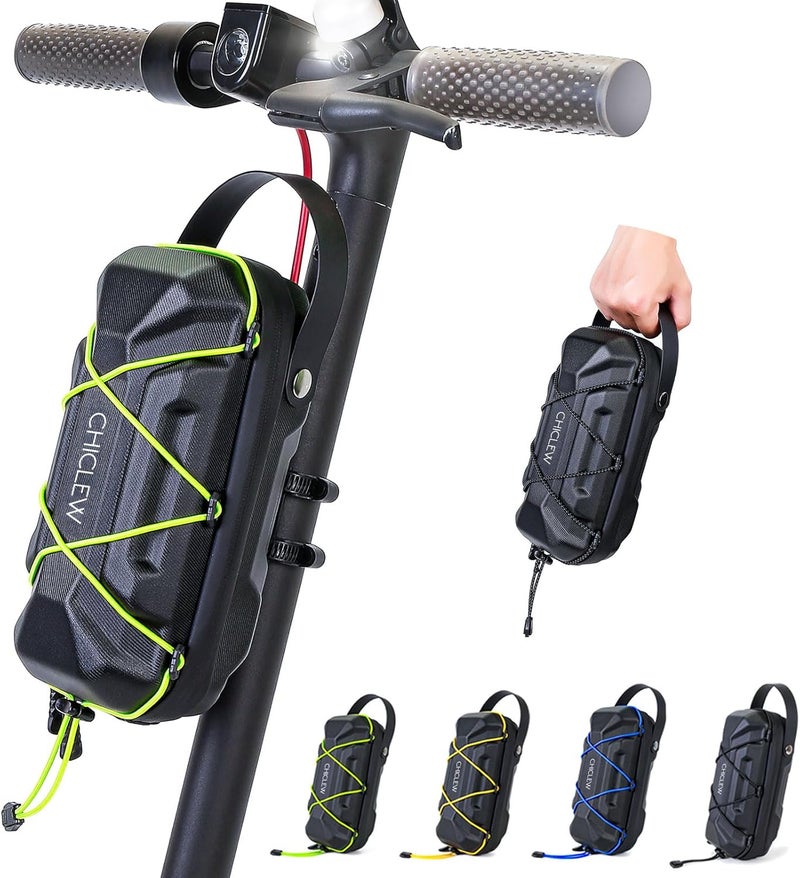 CHICLEW Electric Scooter Bag Storage, Waterproof Scooter Storage Bag with Multicolor Drawstrings, 2L Capacity Scooters Handlebar Bag, Compatible with Scooters, Bikes, Segway Ninebot and NIU - Image 1